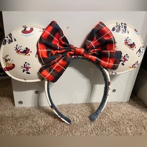 Minnie Holiday Snow ear headband